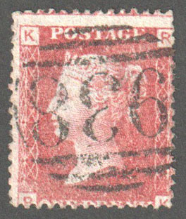 Great Britain Scott 33 Used Plate 116 - RK - Click Image to Close